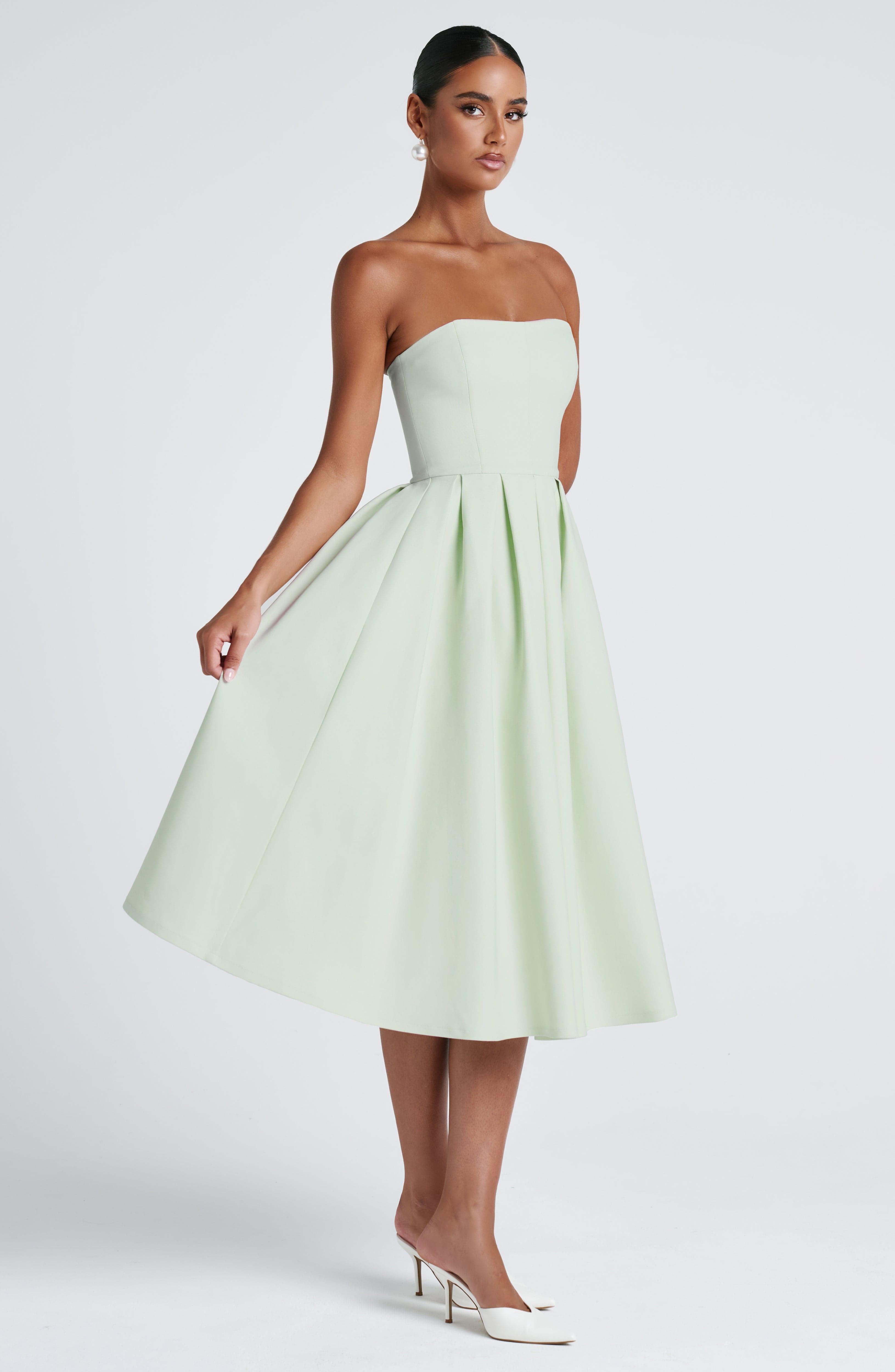 Edith Midi Dress - Mint - Napalia