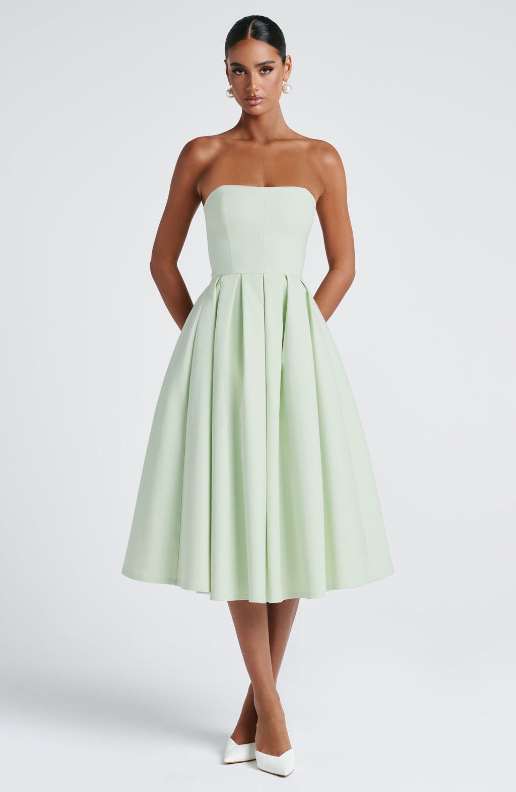 Edith Midi Dress - Mint - Napalia
