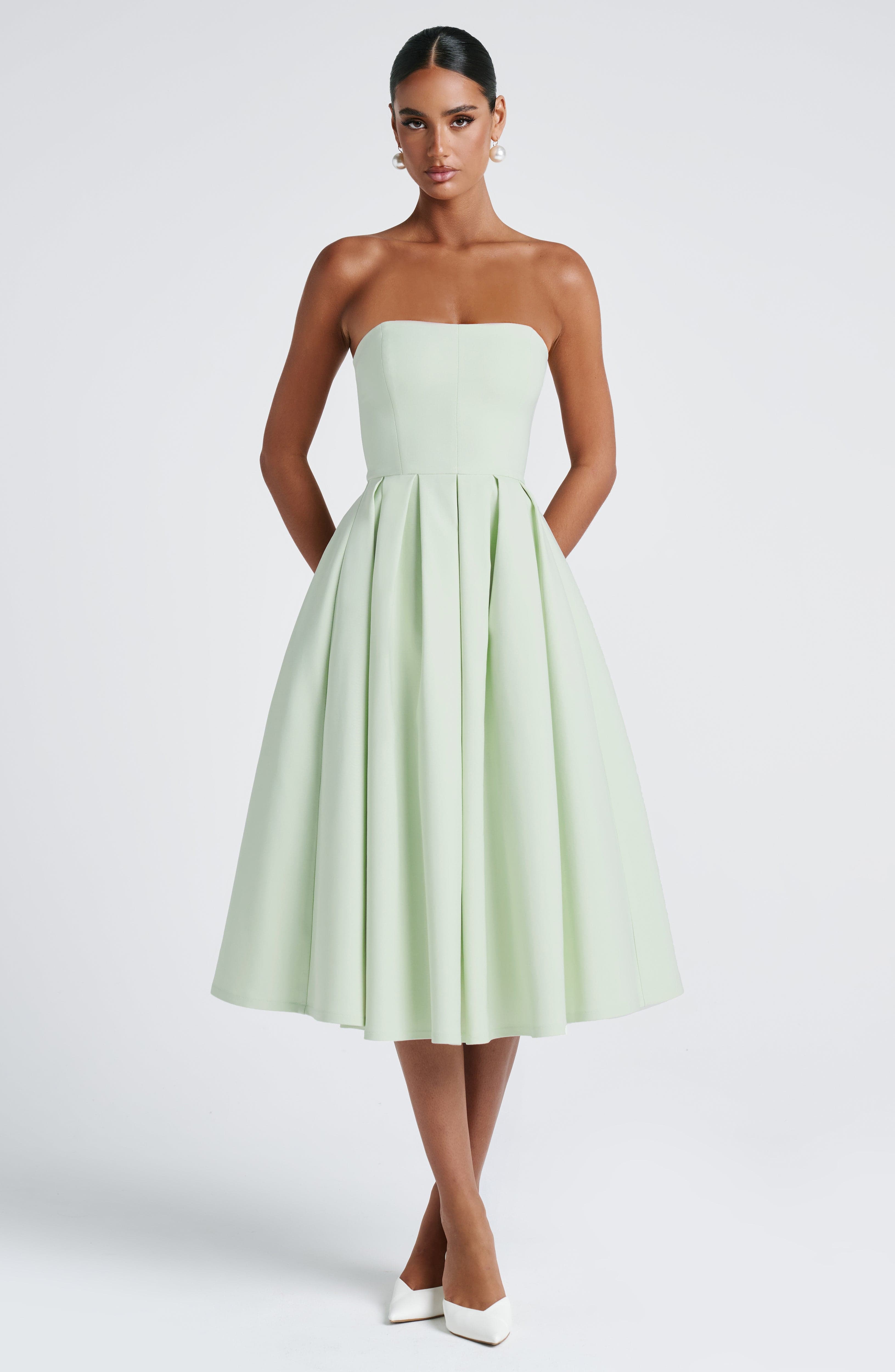 Edith Midi Dress - Mint - Napalia