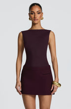 Edna Mini Skirt - Plum - Napalia