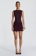 Edna Mini Skirt - Plum - Napalia