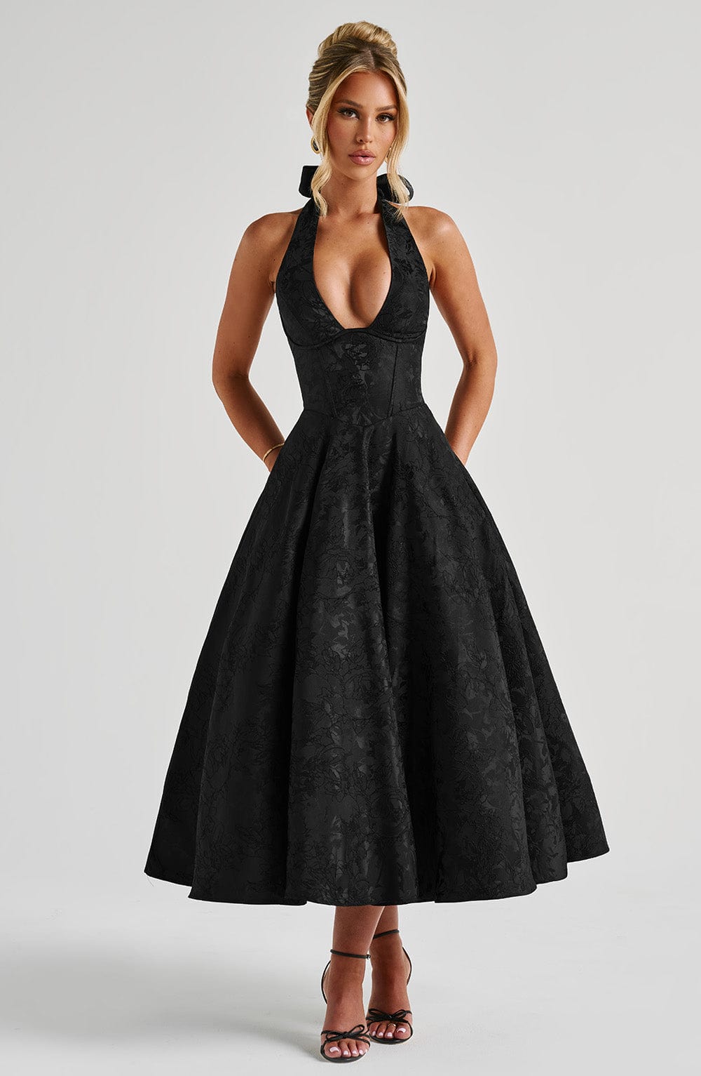 Effie Midi Dress - Black - Napalia