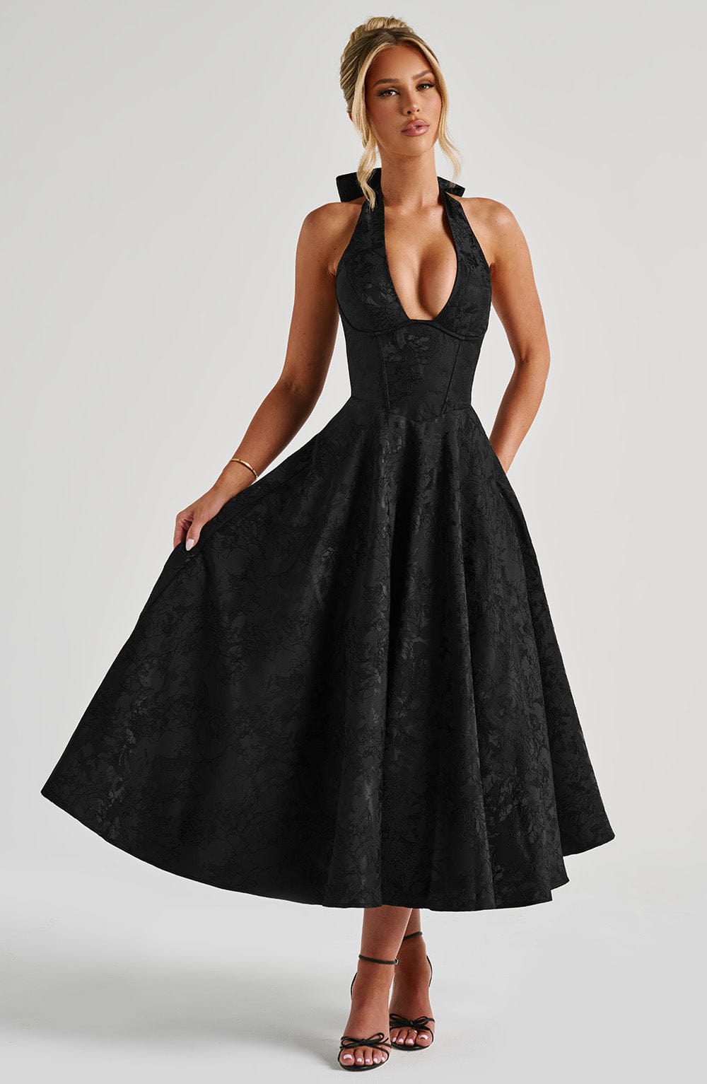 Effie Midi Dress - Black - Napalia