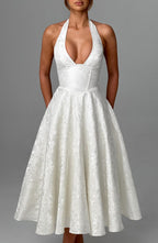 Effie Midi Dress - Ivory - Napalia