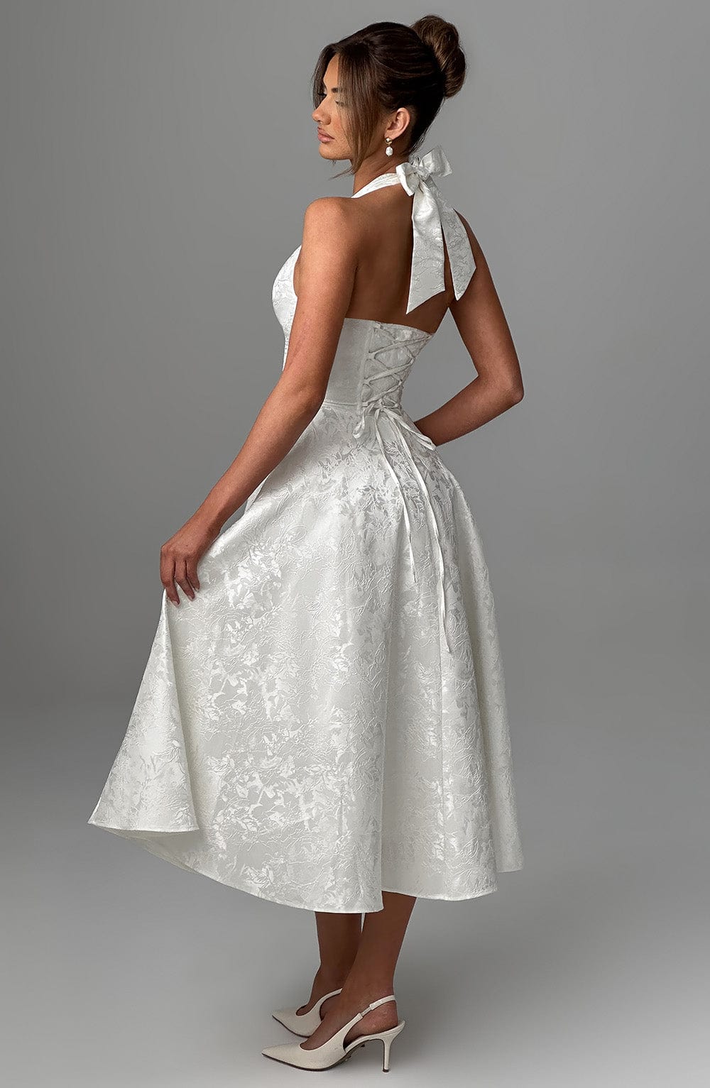 Effie Midi Dress - Ivory - Napalia