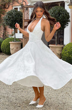 Effie Midi Dress - Ivory - Napalia