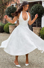 Effie Midi Dress - Ivory - Napalia