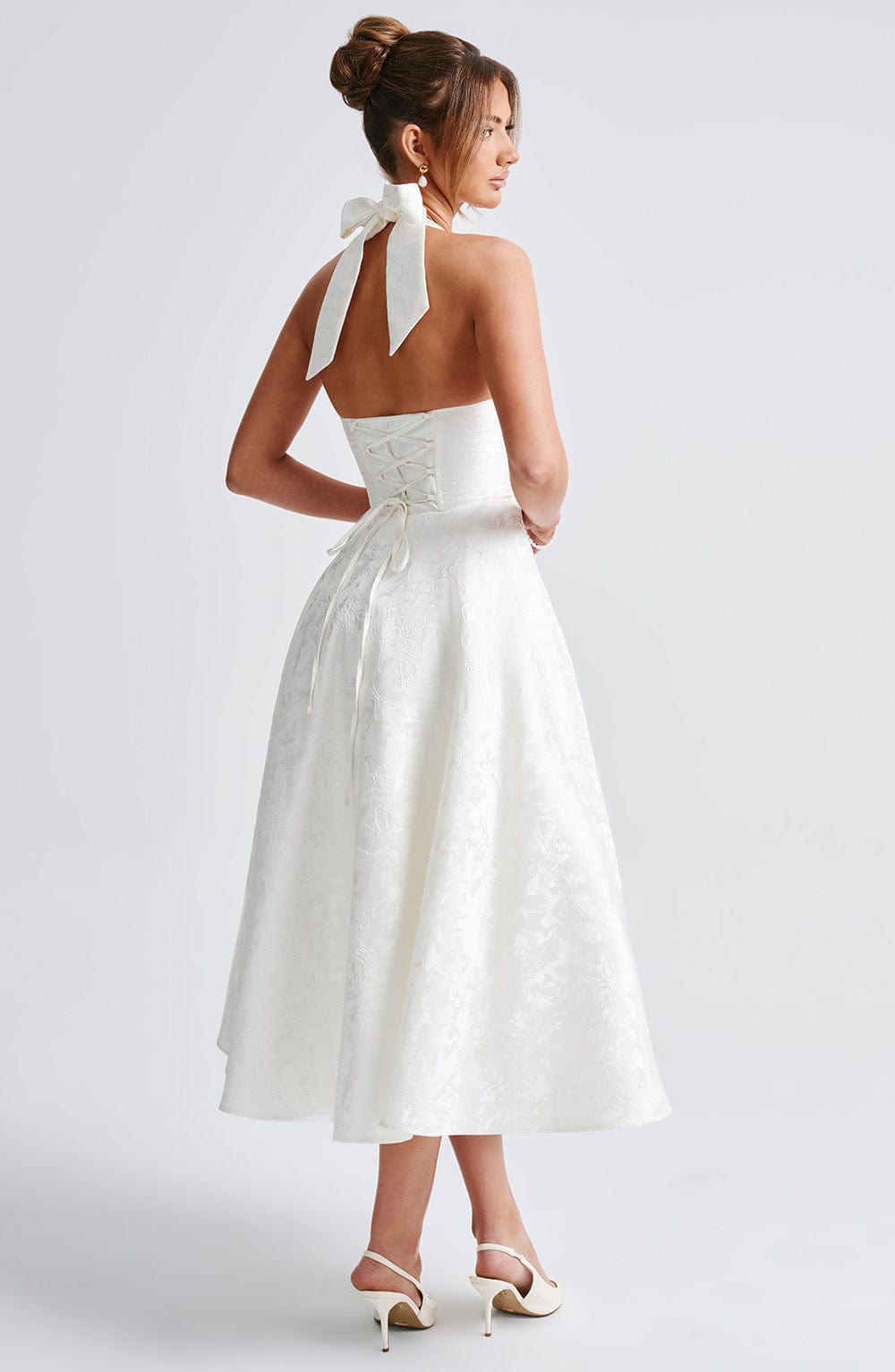 Effie Midi Dress - Ivory - Napalia