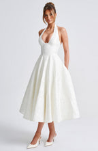 Effie Midi Dress - Ivory - Napalia