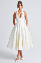 Effie Midi Dress - Ivory - Napalia
