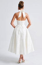 Effie Midi Dress - Ivory - Napalia