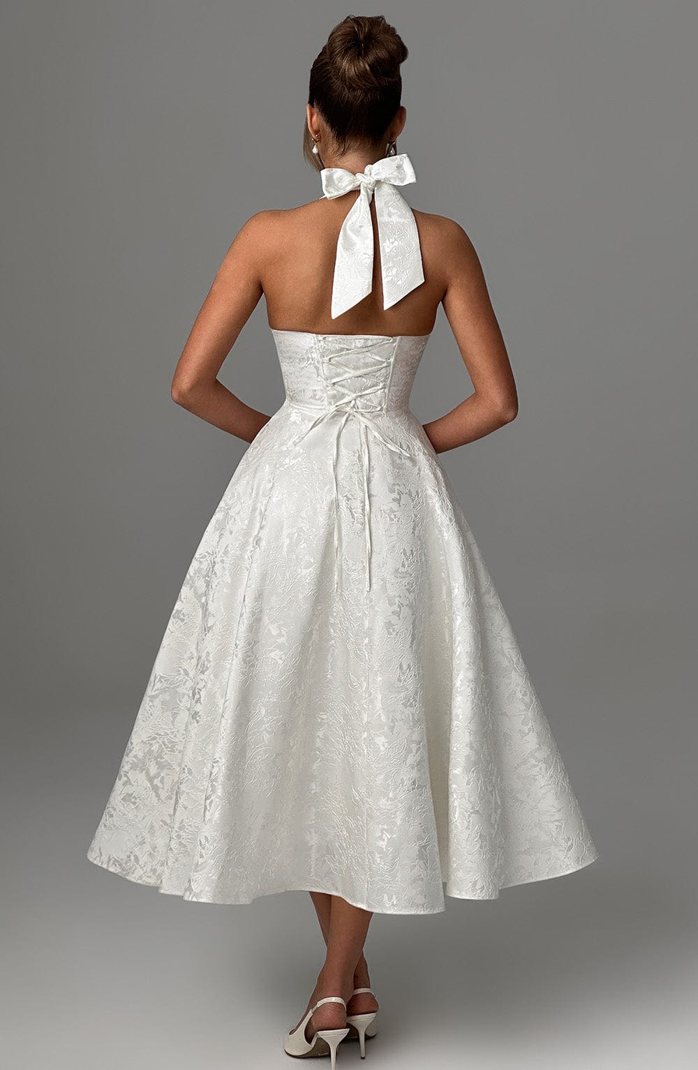 Effie Midi Dress - Ivory - Napalia