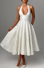 Effie Midi Dress - Ivory - Napalia