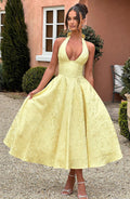 Effie Midi Dress - Lemon - Napalia