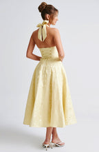Effie Midi Dress - Lemon - Napalia