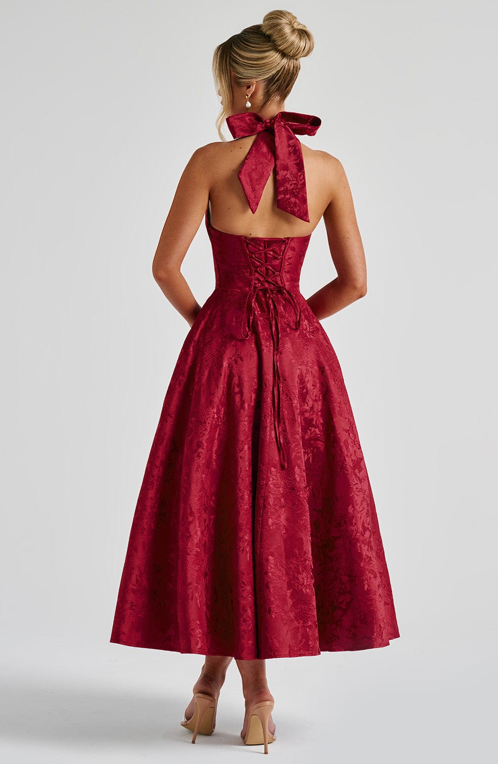 Effie Midi Dress - Red - Napalia