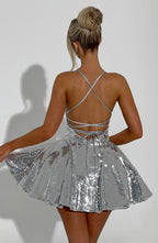 Electra Mini Dress - Silver - Napalia