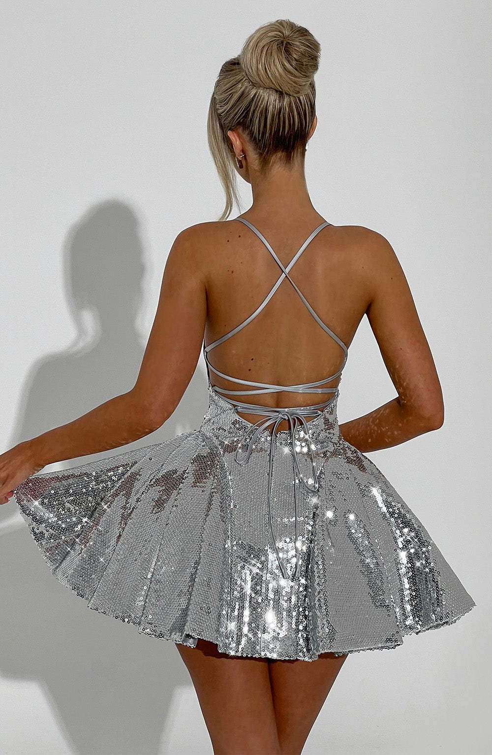 Electra Mini Dress - Silver - Napalia