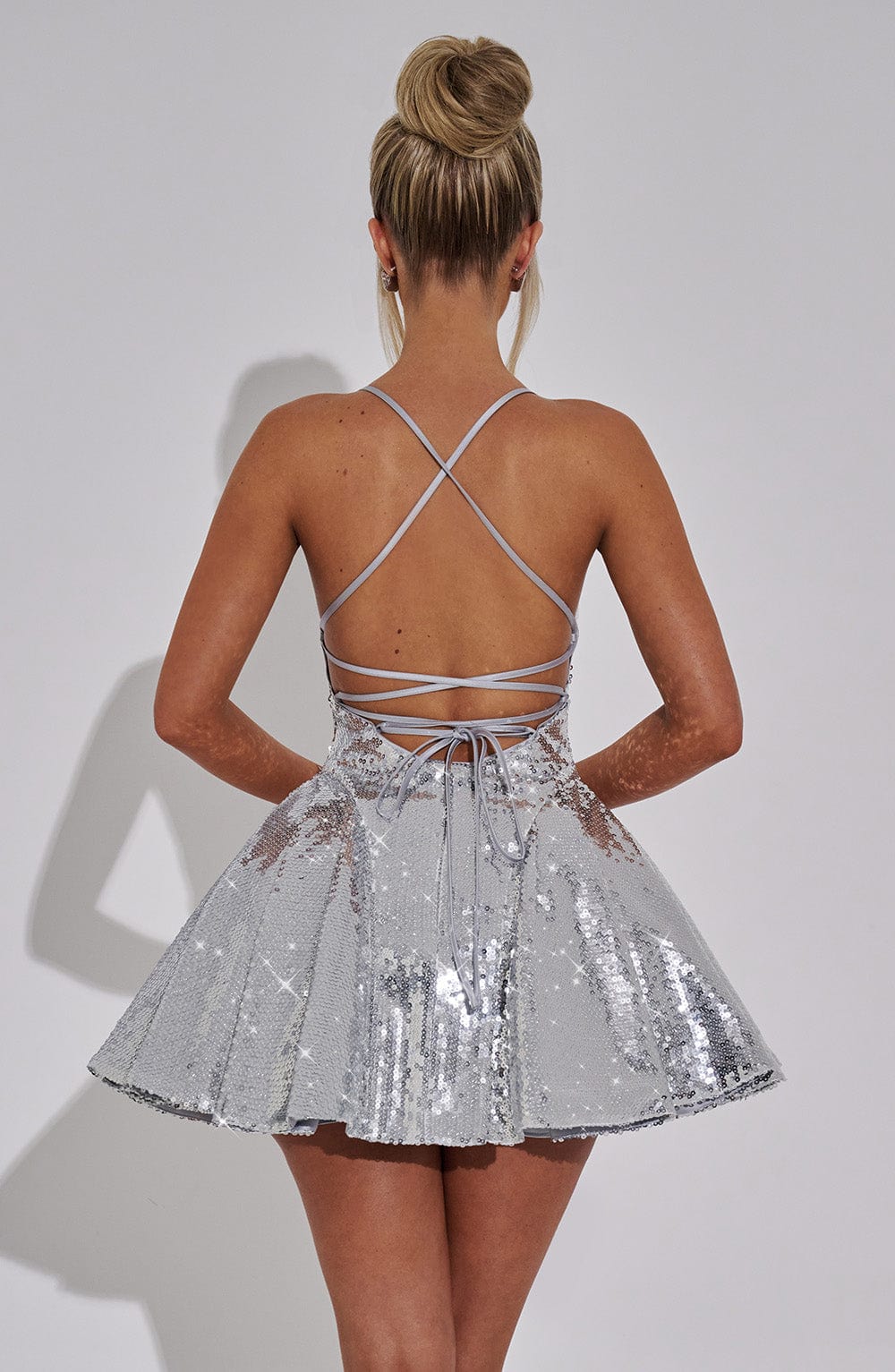 Electra Mini Dress - Silver - Napalia