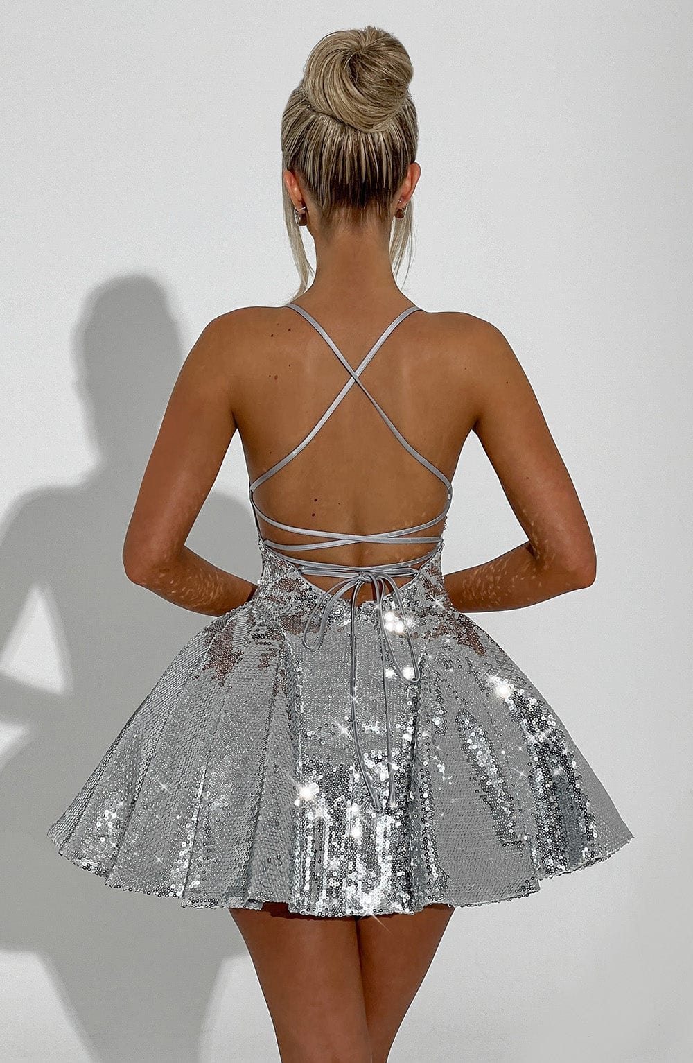 Electra Mini Dress - Silver - Napalia