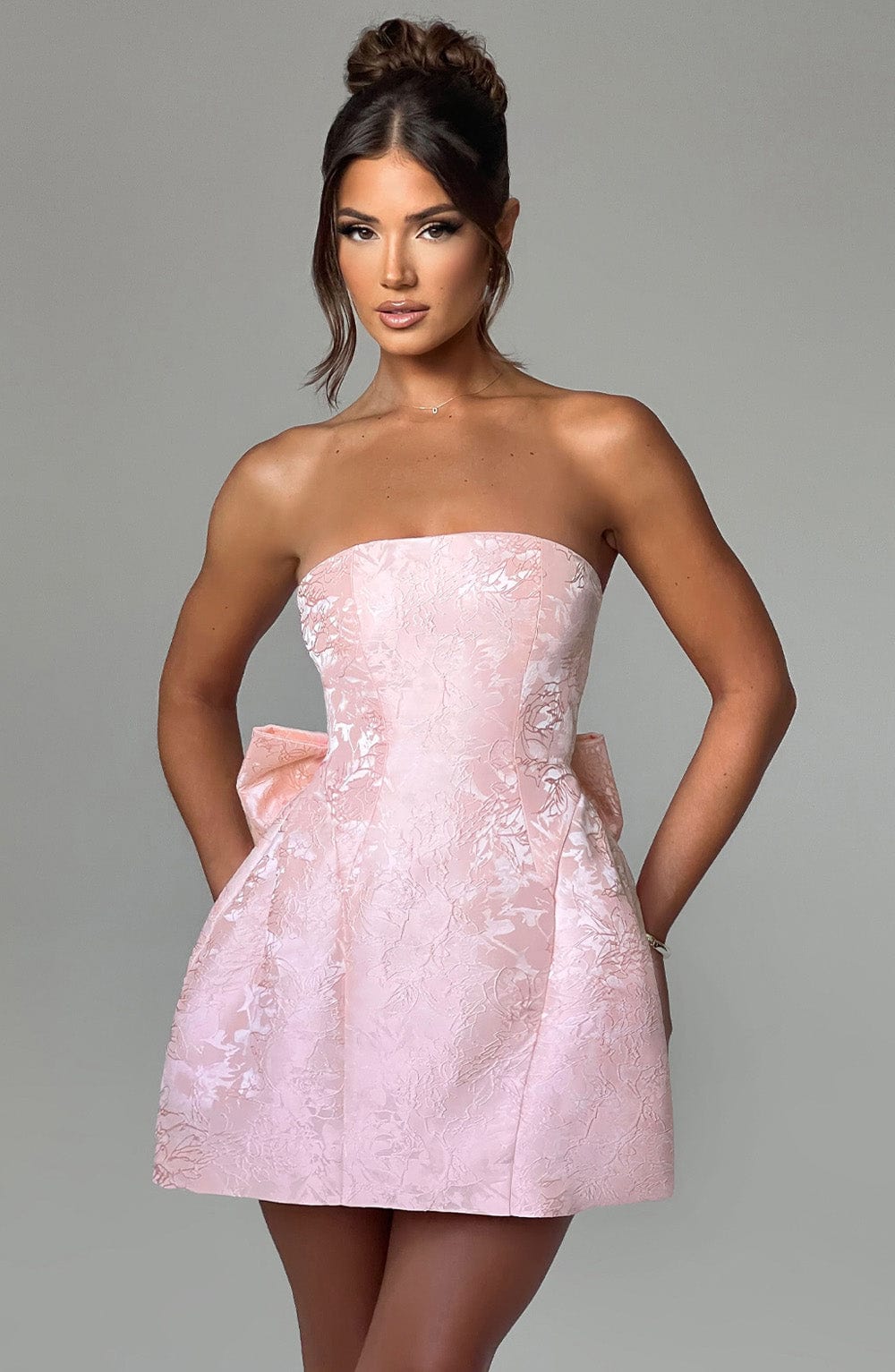 Elenora Mini Dress - Blush - Napalia