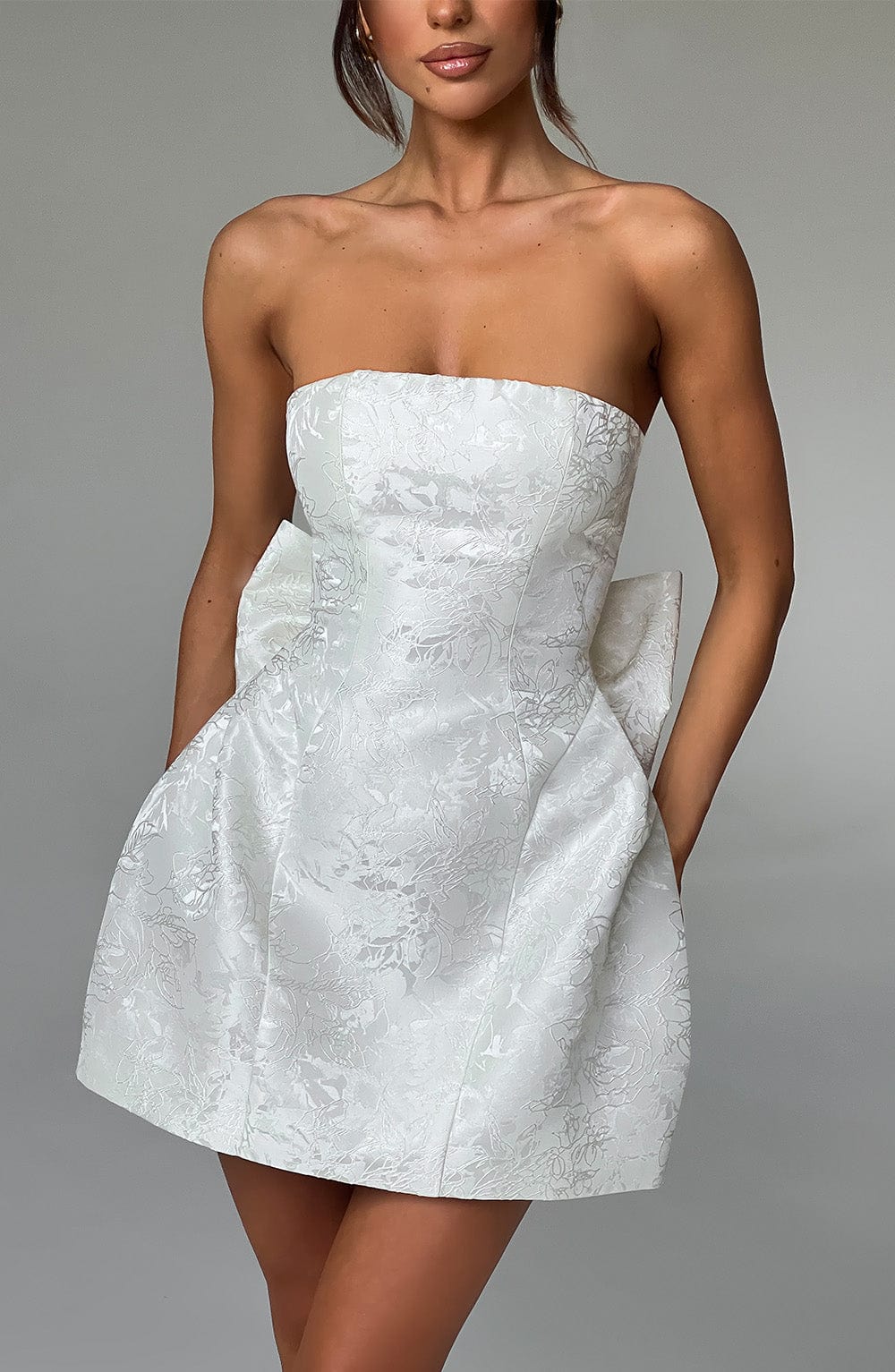 Elenora Mini Dress - Ivory - Napalia