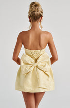 Elenora Mini Dress - Lemon - Napalia