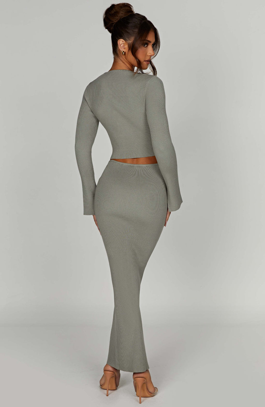 Elia Maxi Skirt - Khaki - Napalia