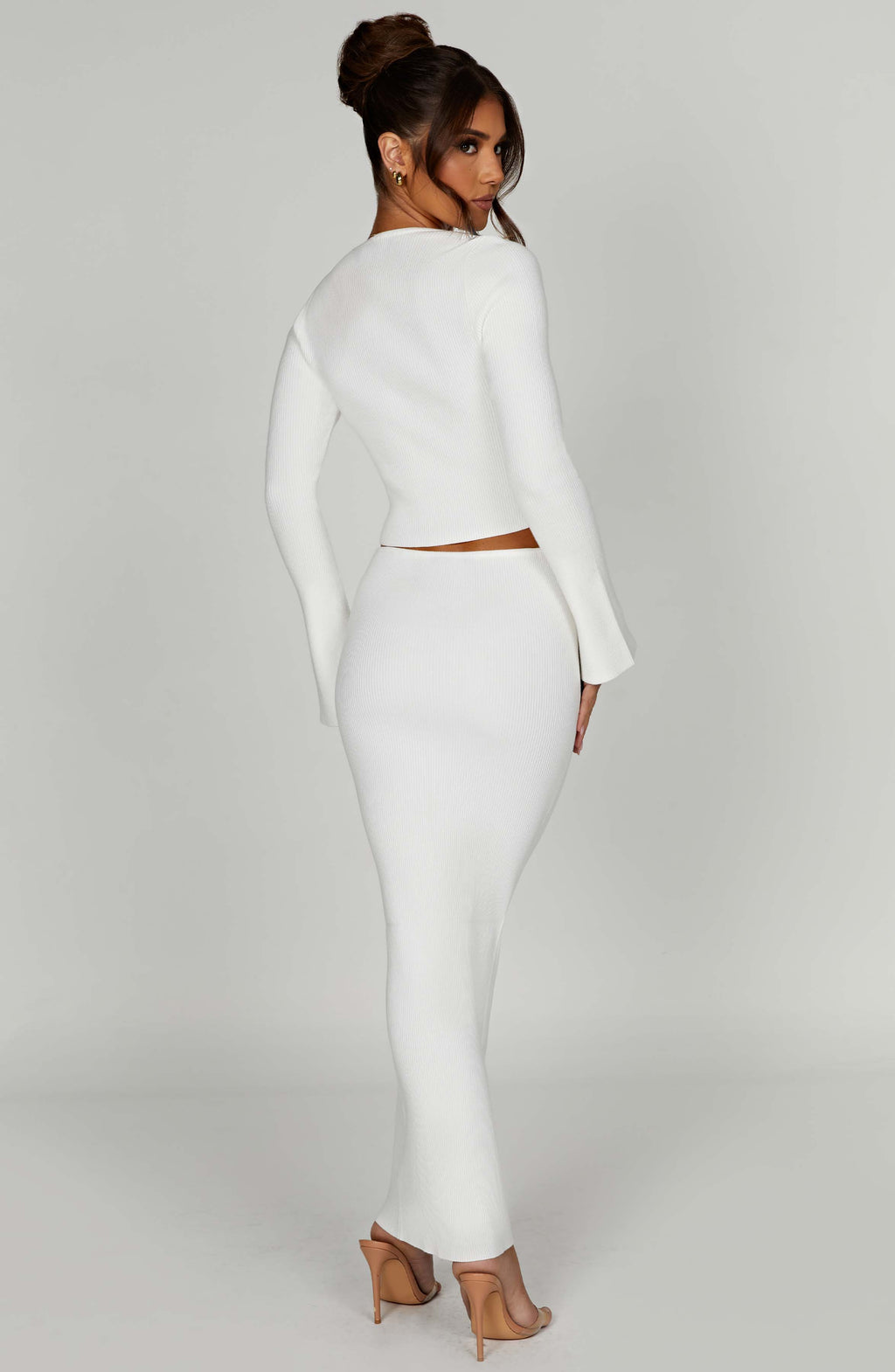 Elia Maxi Skirt - White - Napalia
