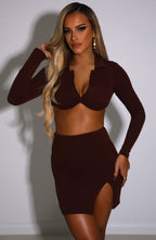 Eliza Mini Skirt - Chocolate - Napalia