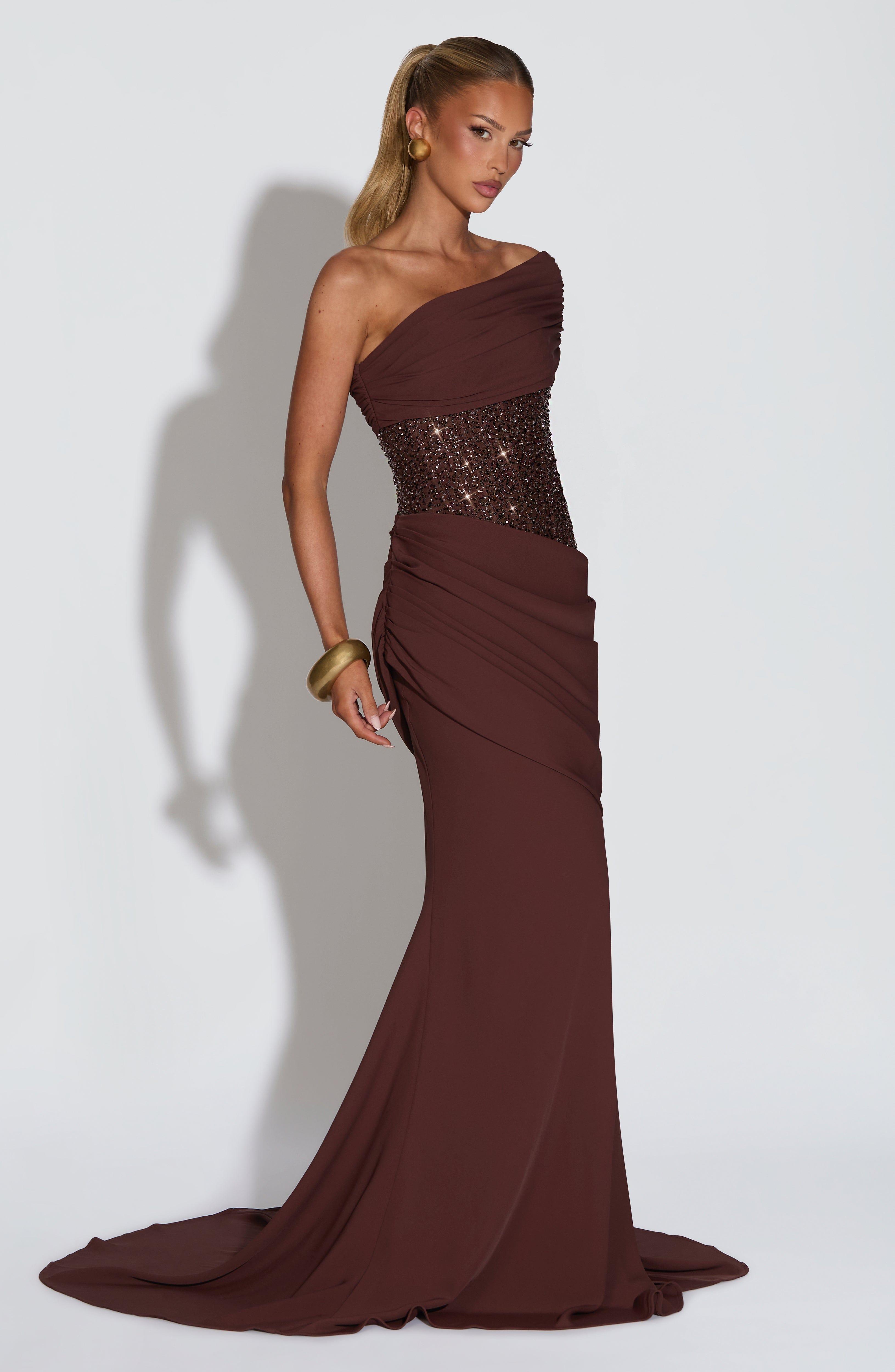 Ellora Gown - Plum Brown - Napalia