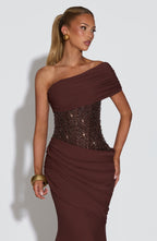 Ellora Gown - Plum Brown - Napalia