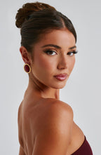 Eloise Earrings - Red/Gold - Napalia