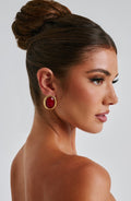 Eloise Earrings - Red/Gold - Napalia