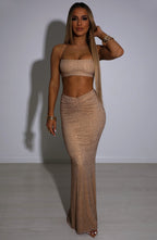 Eloise Maxi Skirt - Bronze - Napalia