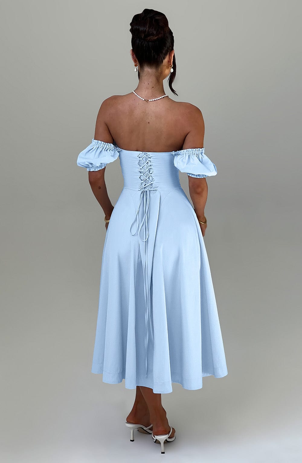 Elora Midi Dress - Blue - Napalia