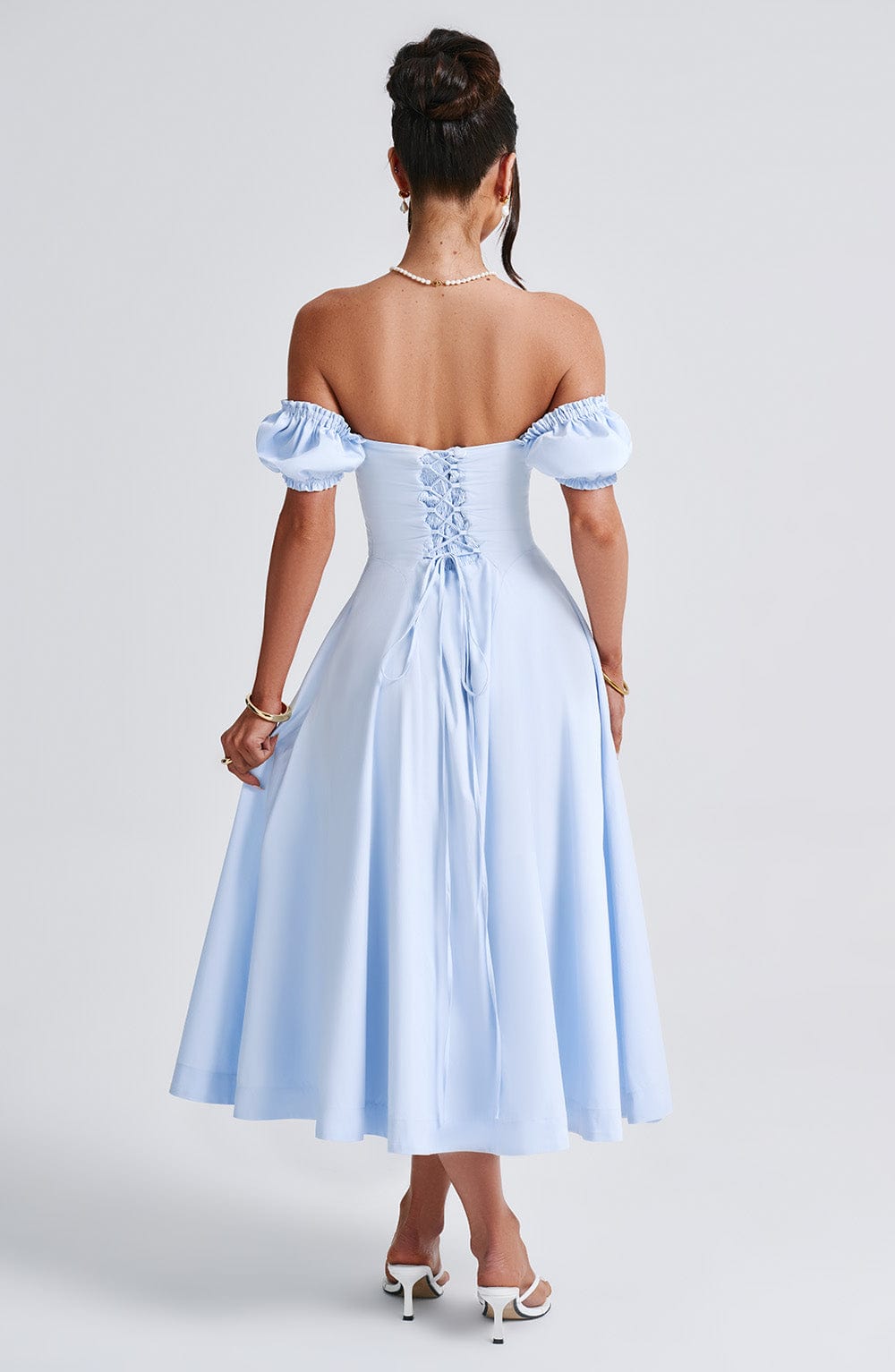 Elora Midi Dress - Blue - Napalia
