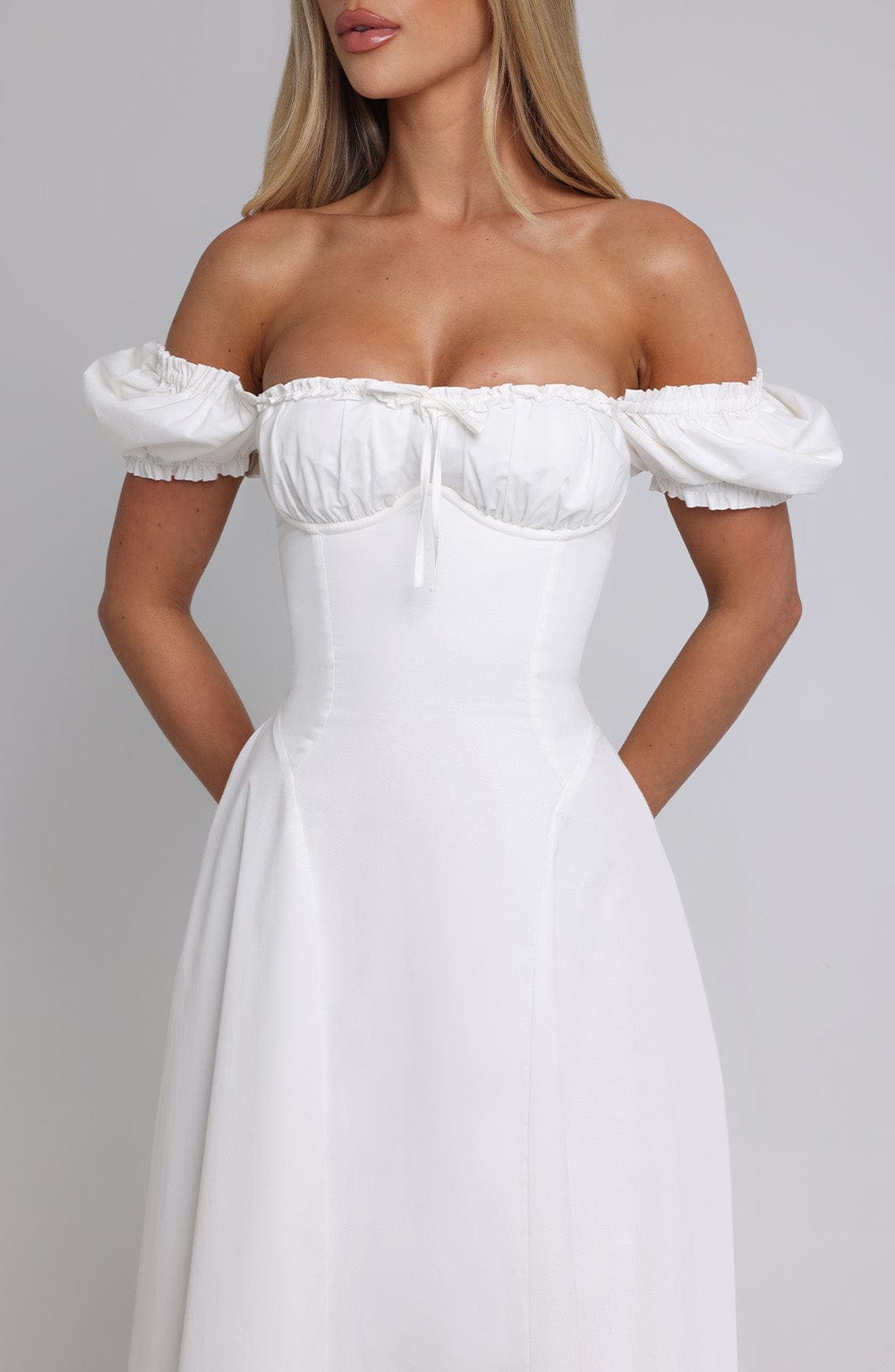 Elora Midi Dress - Ivory - Napalia