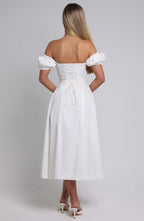 Elora Midi Dress - Ivory - Napalia