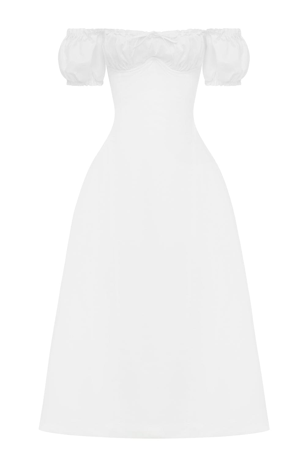 Elora Midi Dress - Ivory - Napalia