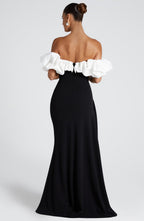 Elsie Maxi Dress - Black/White - Napalia