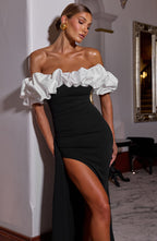 Elsie Maxi Dress - Black/White - Napalia