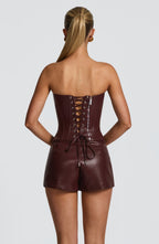 Elvina Corset - Burgundy - Napalia