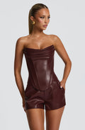 Elvina Corset - Burgundy - Napalia