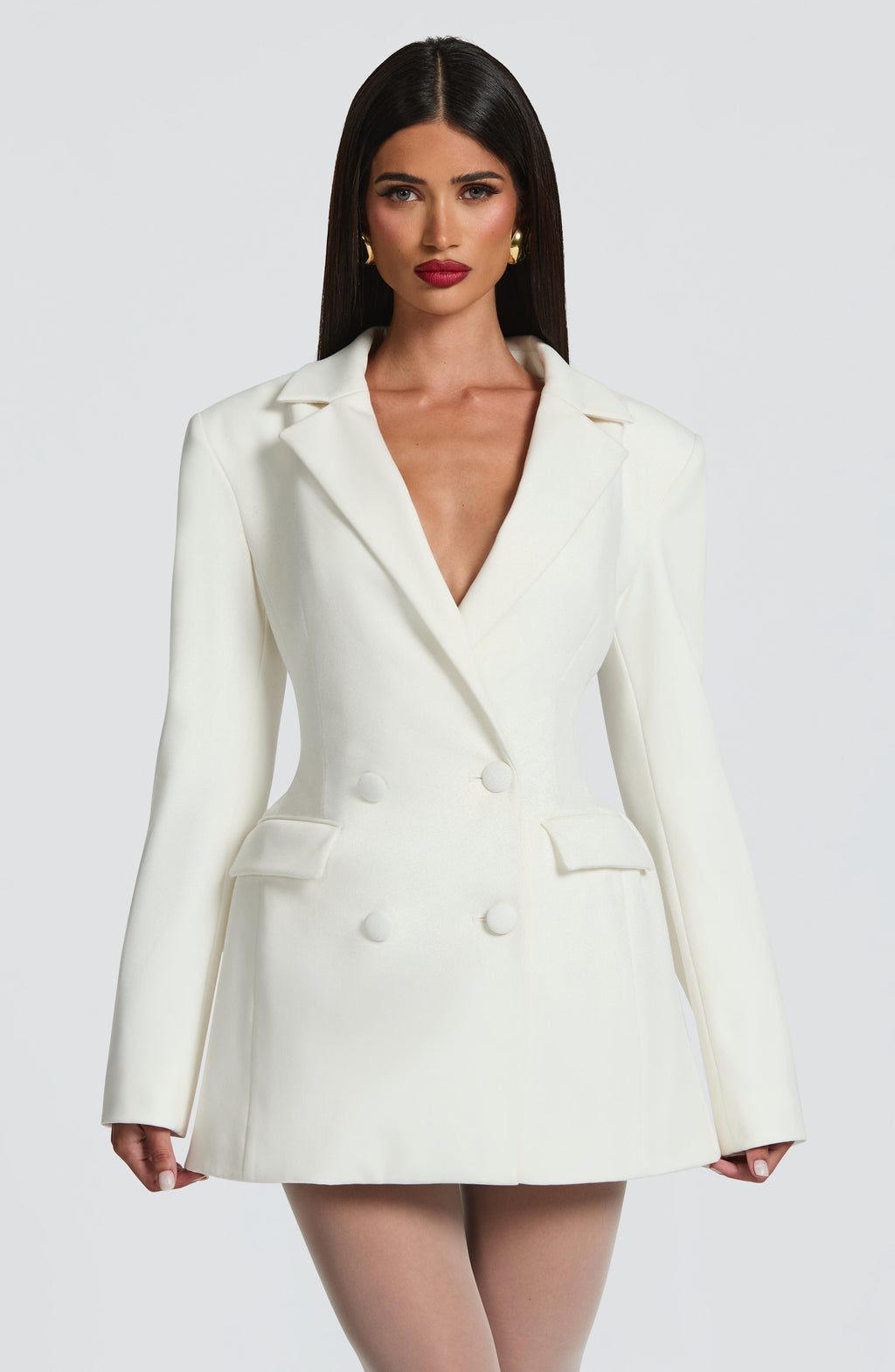 Elvira Mini Dress - Ivory - Napalia