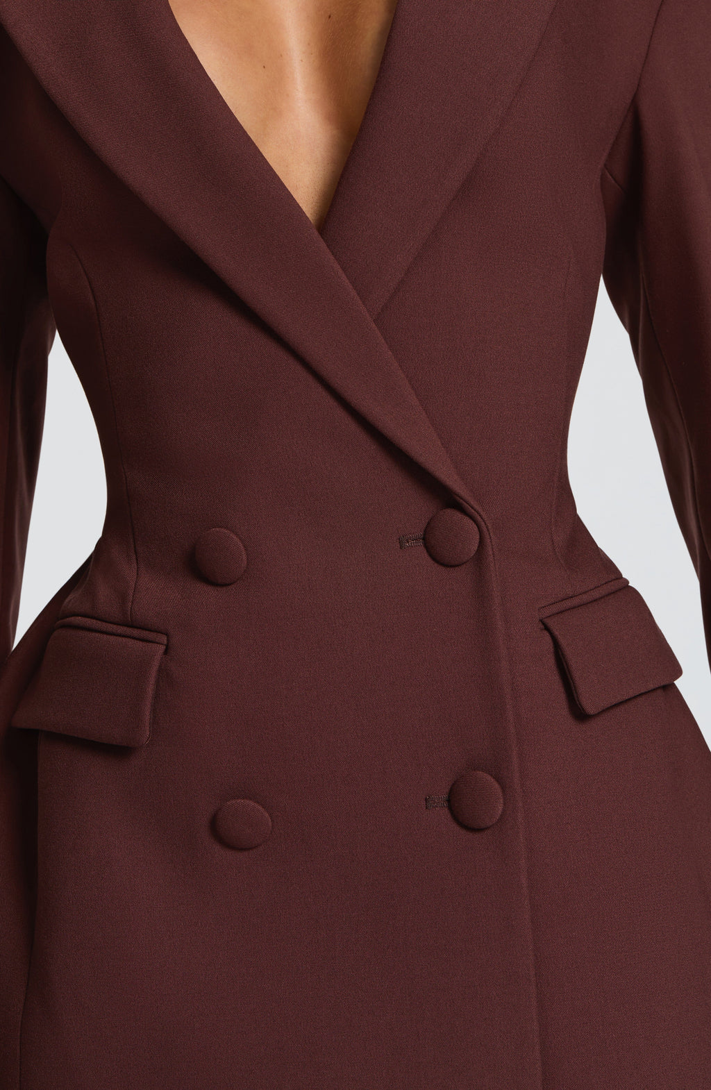 Elvira Mini Dress - Plum Brown - Napalia