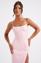 Ember Midi Dress - Blush - Napalia