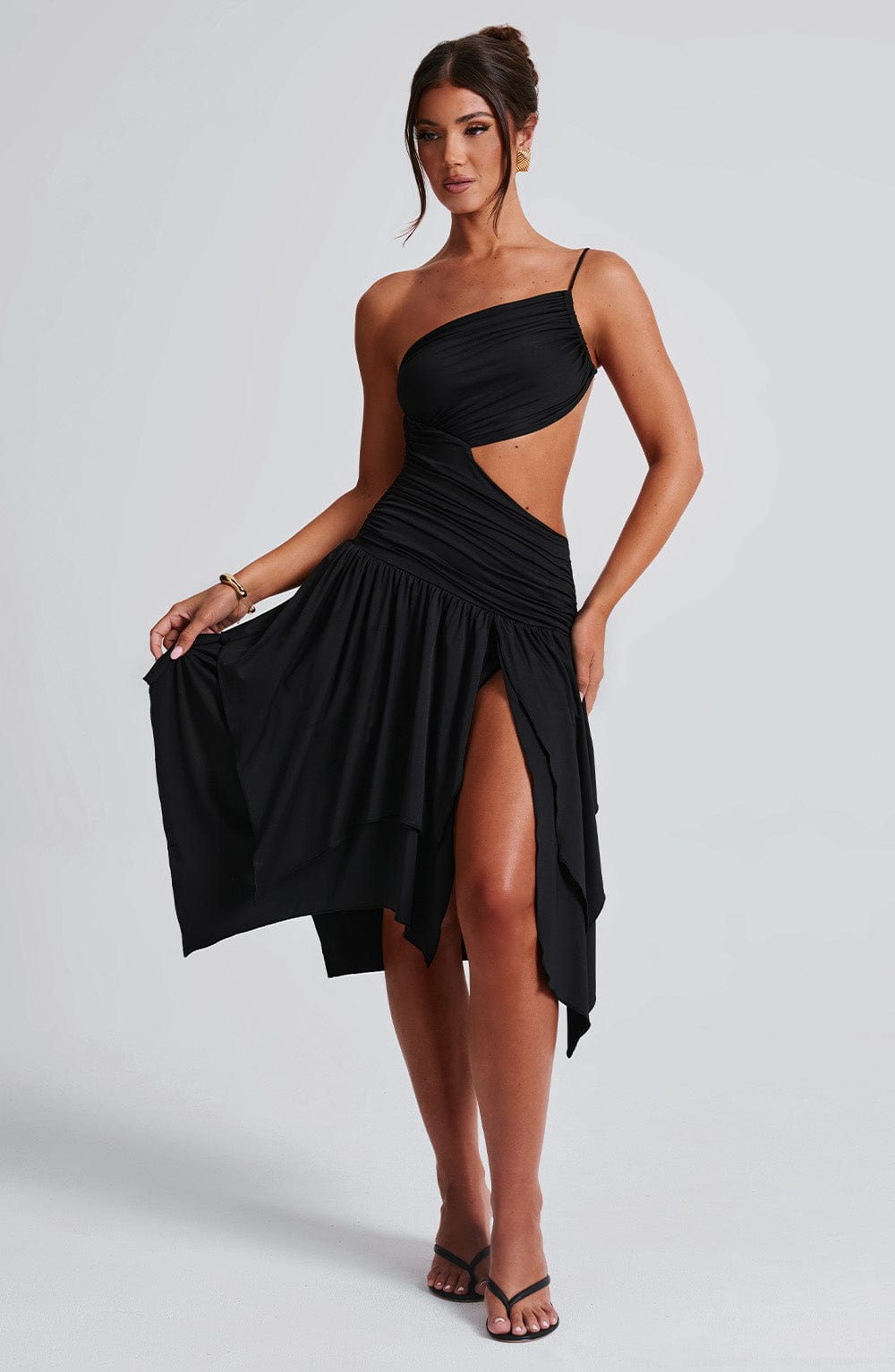 Emeline Midi Dress - Black - Napalia