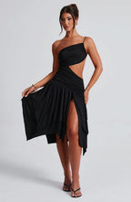 Emeline Midi Dress - Black - Napalia