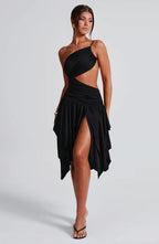 Emeline Midi Dress - Black - Napalia